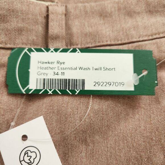 Hawker Eye for Stitch Fix Heather Essential Wash‎ Twill Shorts 34 x 11 - Picture 3 of 7